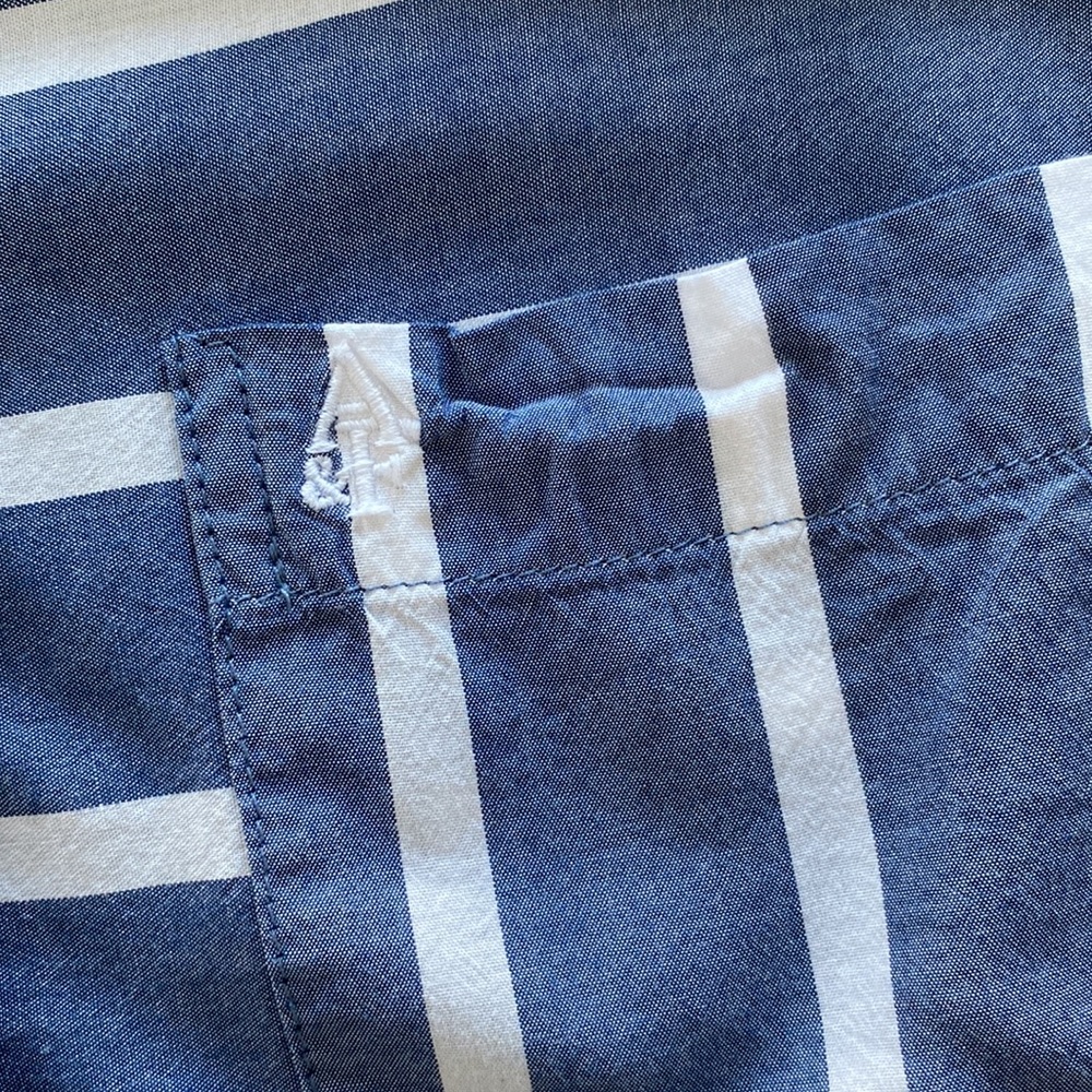 A&F Chambray Stripped Blouse - Picture 7 of 14
